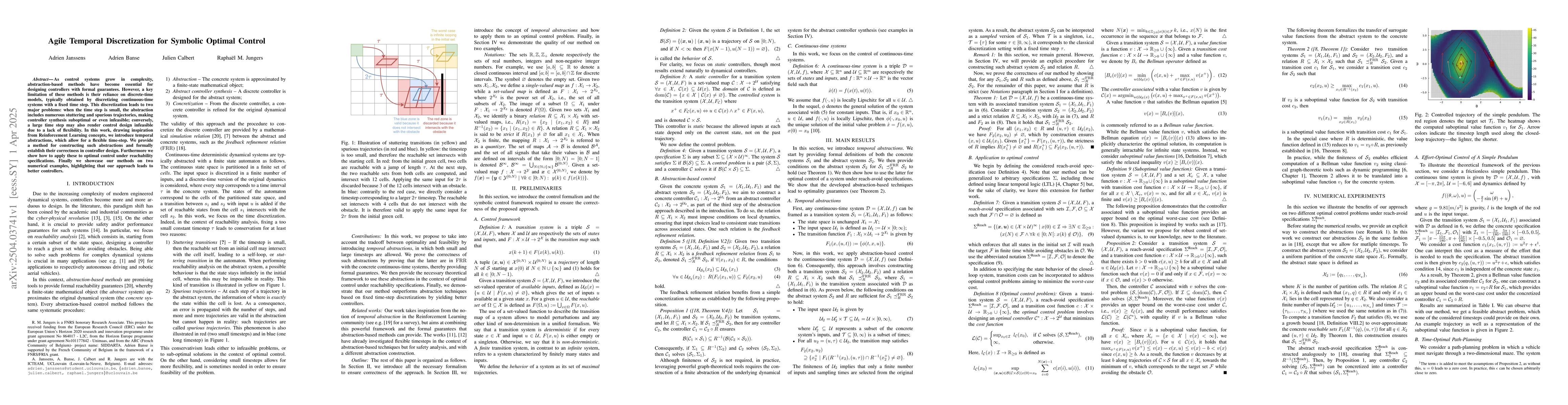 Thumbnail for Agile Temporal Discretization for Symbolic Optimal Control