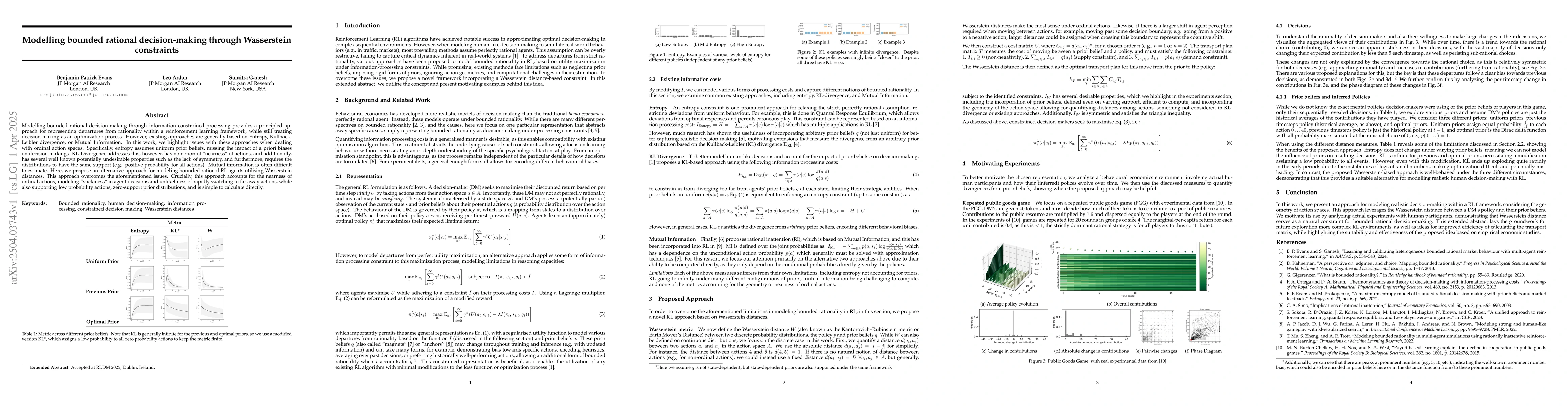 Thumbnail for Modelling bounded rational decision-making through Wasserstein
  constraints
