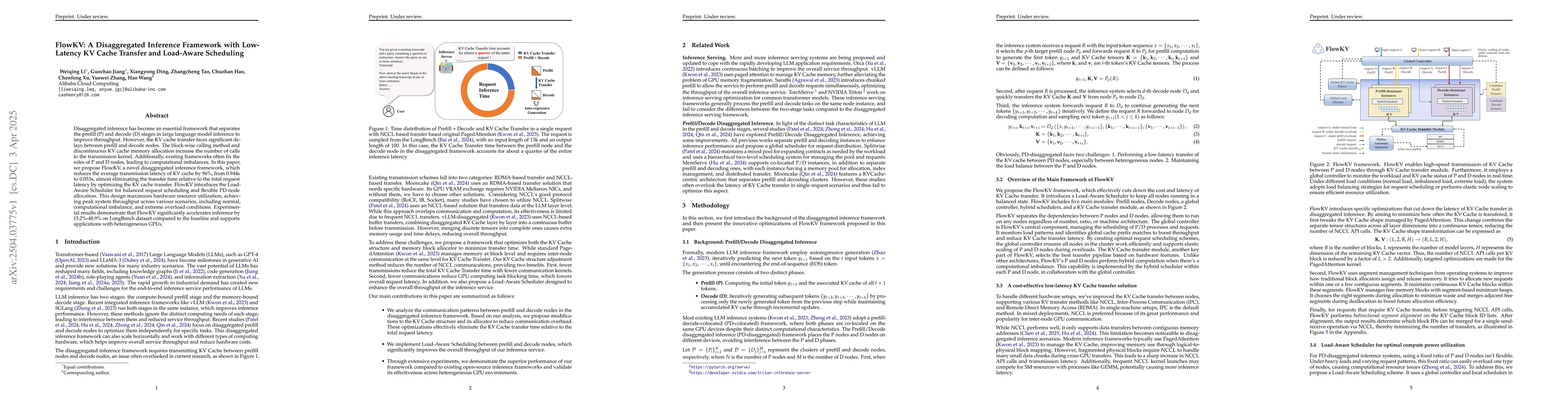 Thumbnail for FlowKV: A Disaggregated Inference Framework with Low-Latency KV Cache
  Transfer and Load-Aware Scheduling