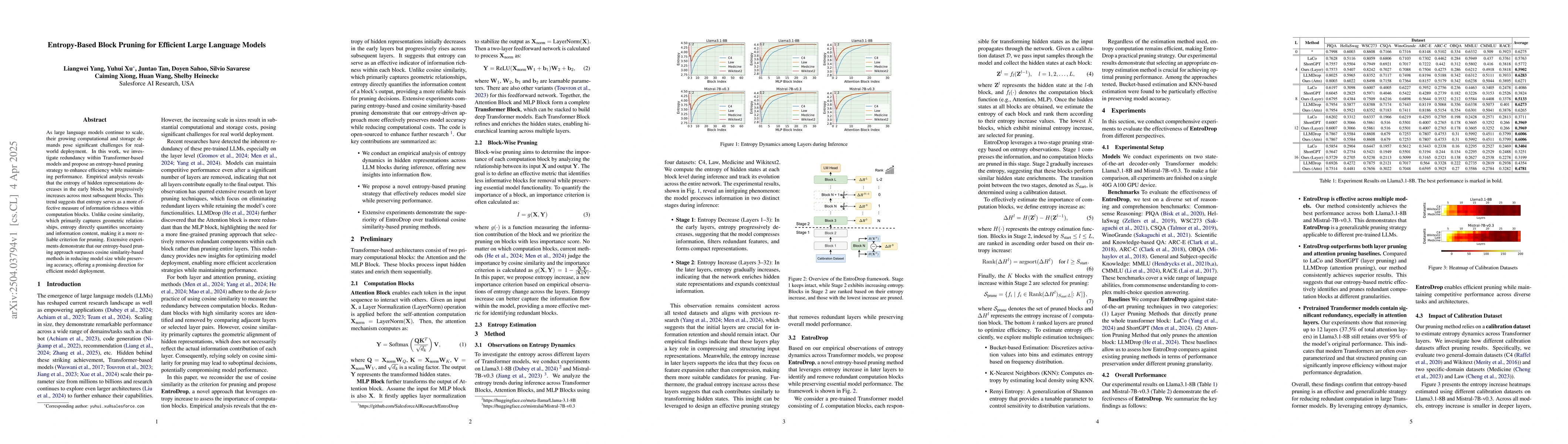Thumbnail for Entropy-Based Block Pruning for Efficient Large Language Models