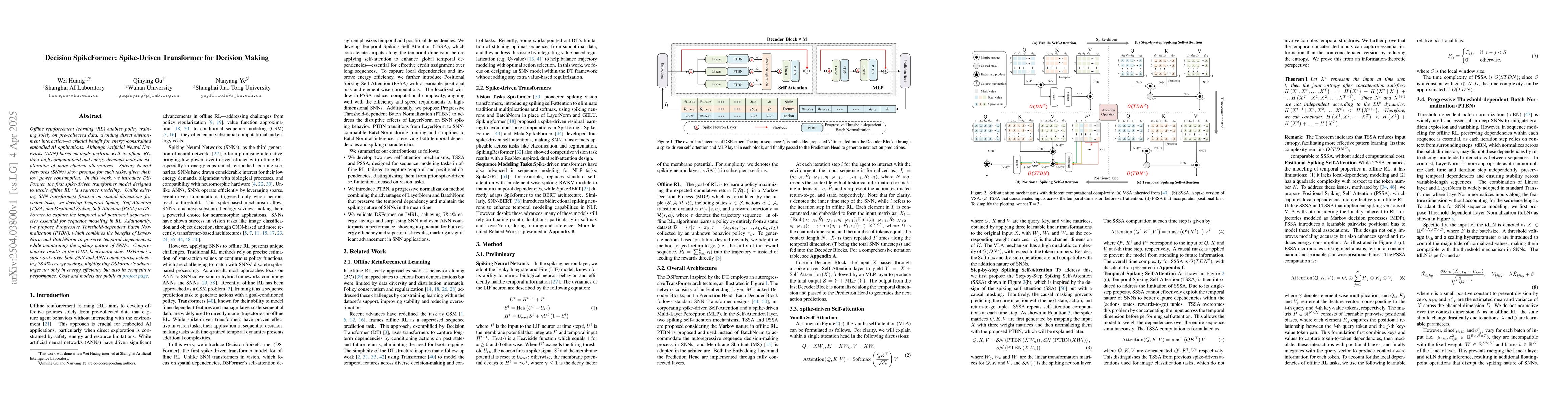 Thumbnail for Decision SpikeFormer: Spike-Driven Transformer for Decision Making