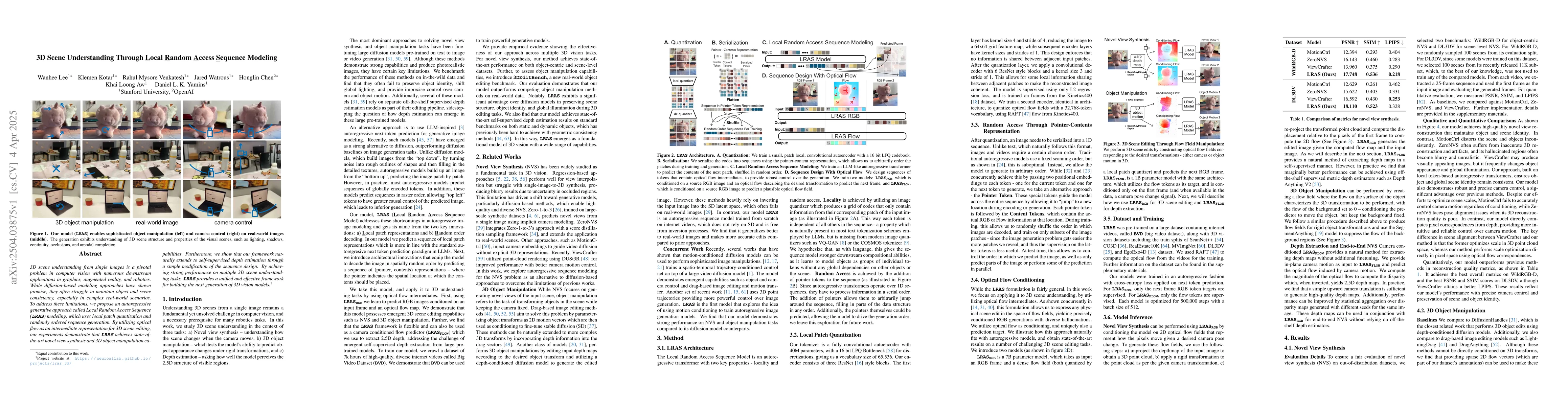 Thumbnail for 3D Scene Understanding Through Local Random Access Sequence Modeling