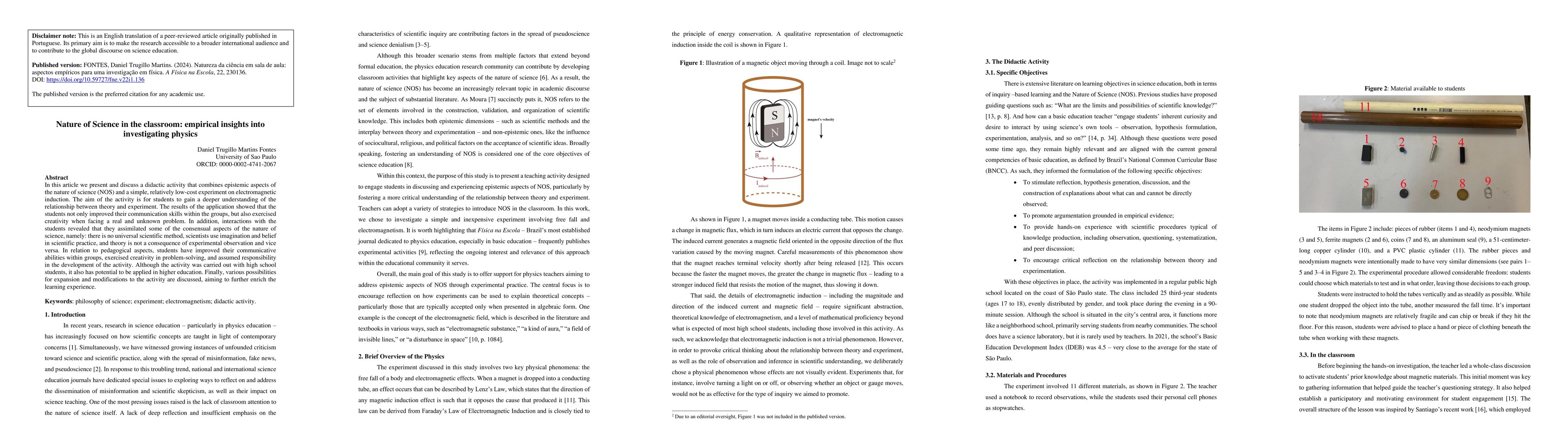 Thumbnail for Nature of Science in the classroom: empirical insights into
  investigating physics