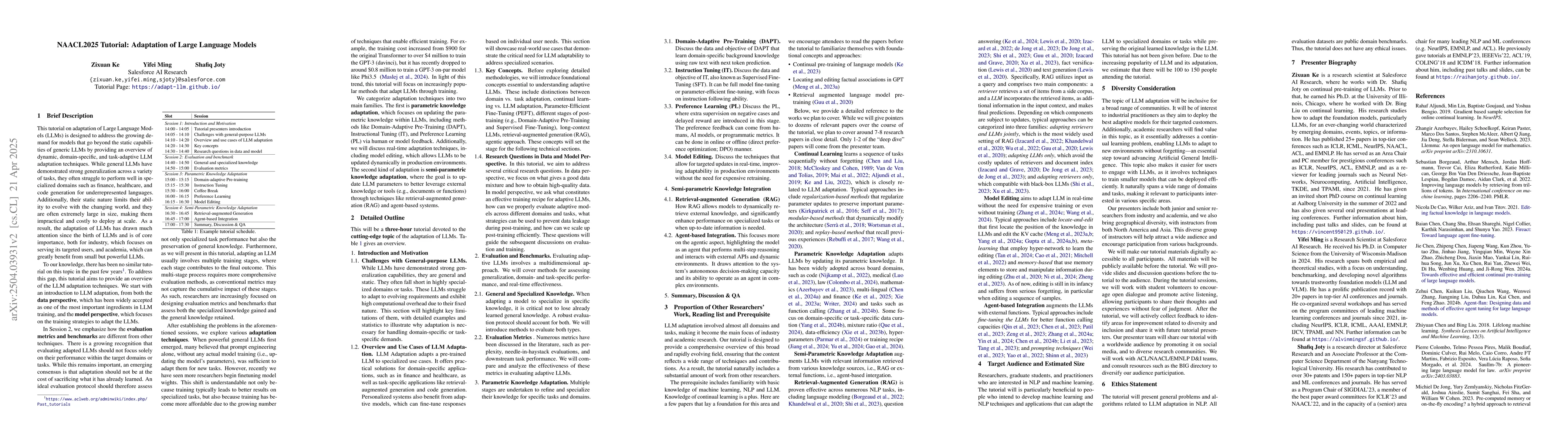 Thumbnail for NAACL2025 Tutorial: Adaptation of Large Language Models