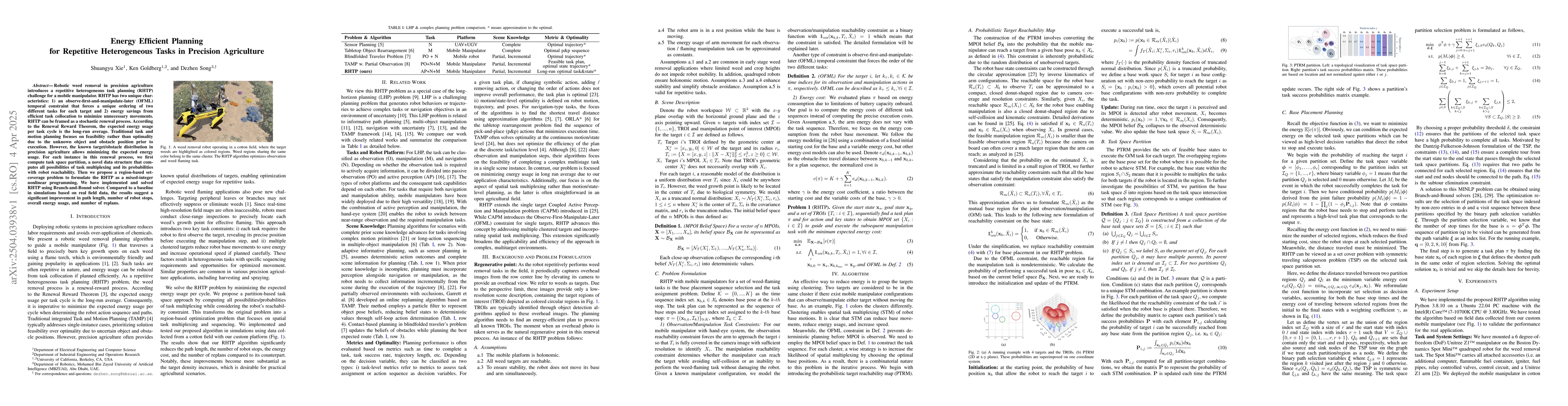 Thumbnail for Energy Efficient Planning for Repetitive Heterogeneous Tasks in
  Precision Agriculture