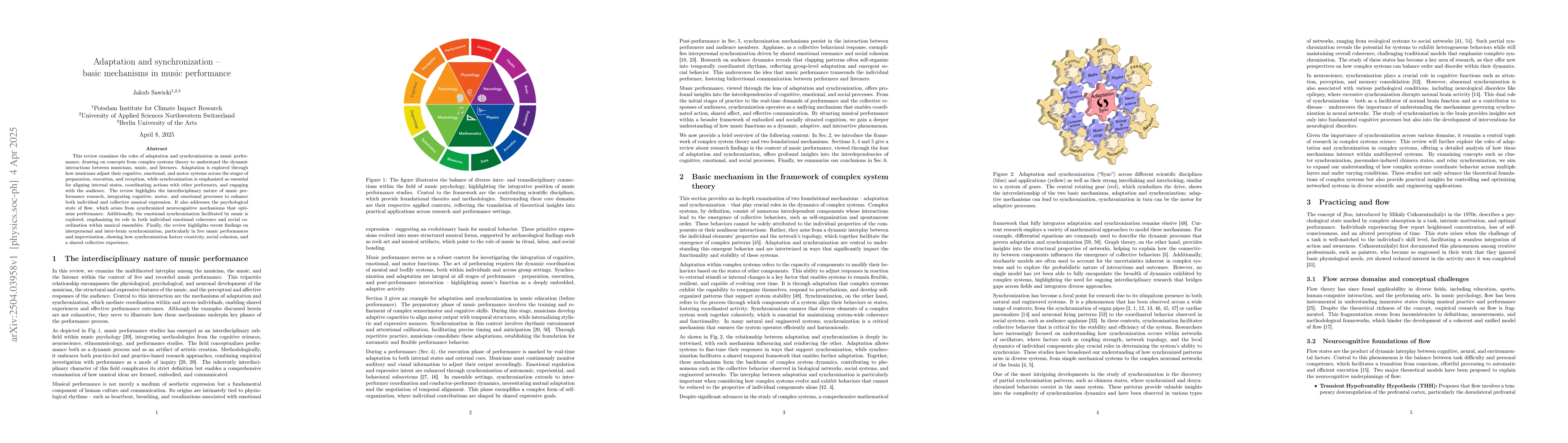 Thumbnail for Adaptation and synchronization -- basic mechanisms in music performance