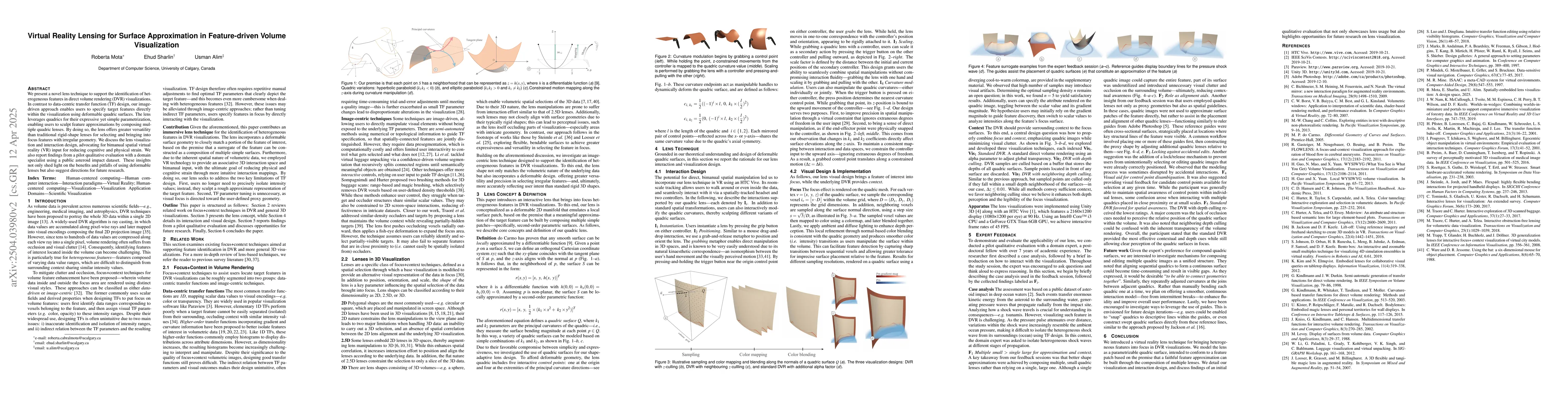 Thumbnail for Virtual Reality Lensing for Surface Approximation in Feature-driven
  Volume Visualization