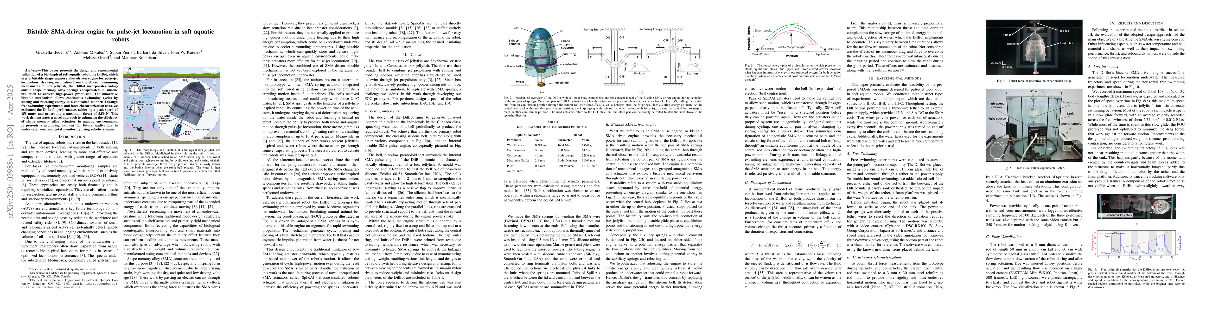 Thumbnail for Bistable SMA-driven engine for pulse-jet locomotion in soft aquatic
  robots