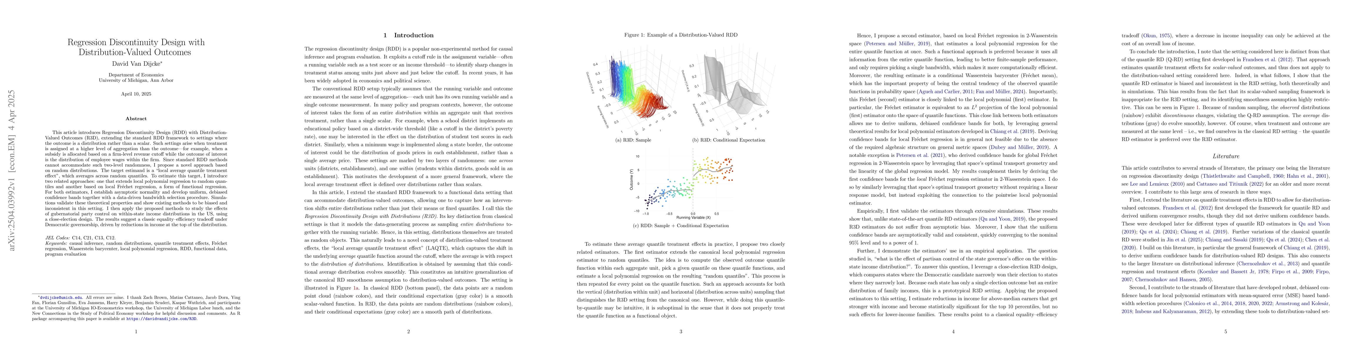 Thumbnail for Regression Discontinuity Design with Distribution-Valued Outcomes