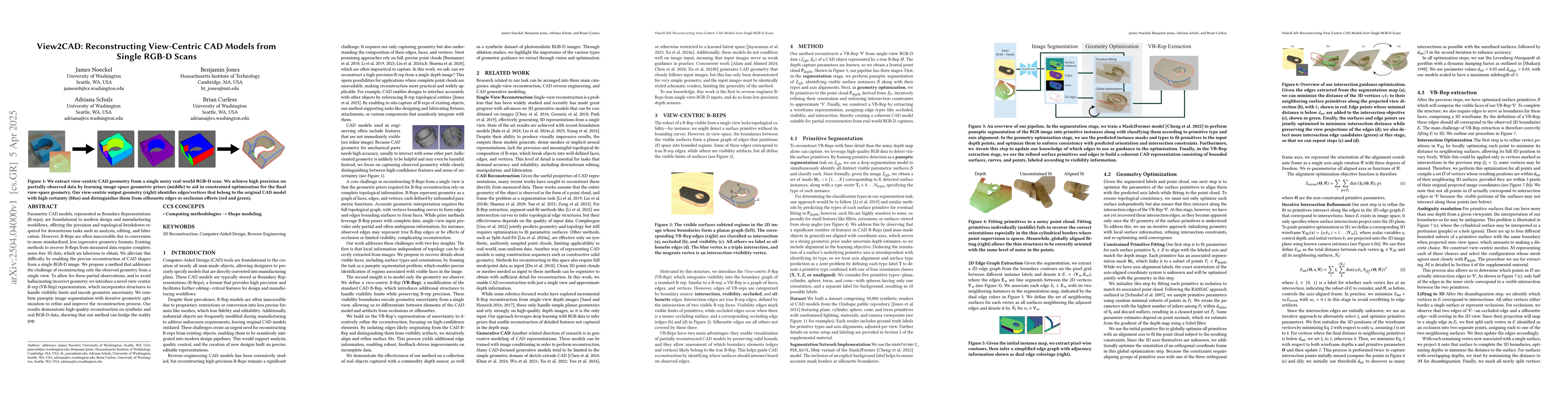 Thumbnail for View2CAD: Reconstructing View-Centric CAD Models from Single RGB-D Scans