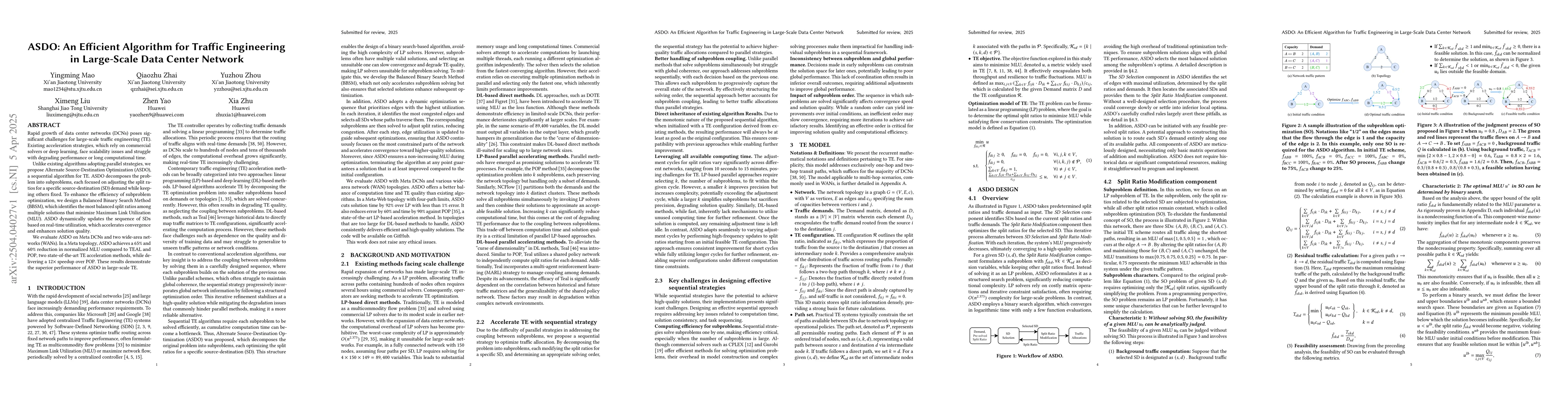 Thumbnail for ASDO: An Efficient Algorithm for Traffic Engineering in Large-Scale Data
  Center Network