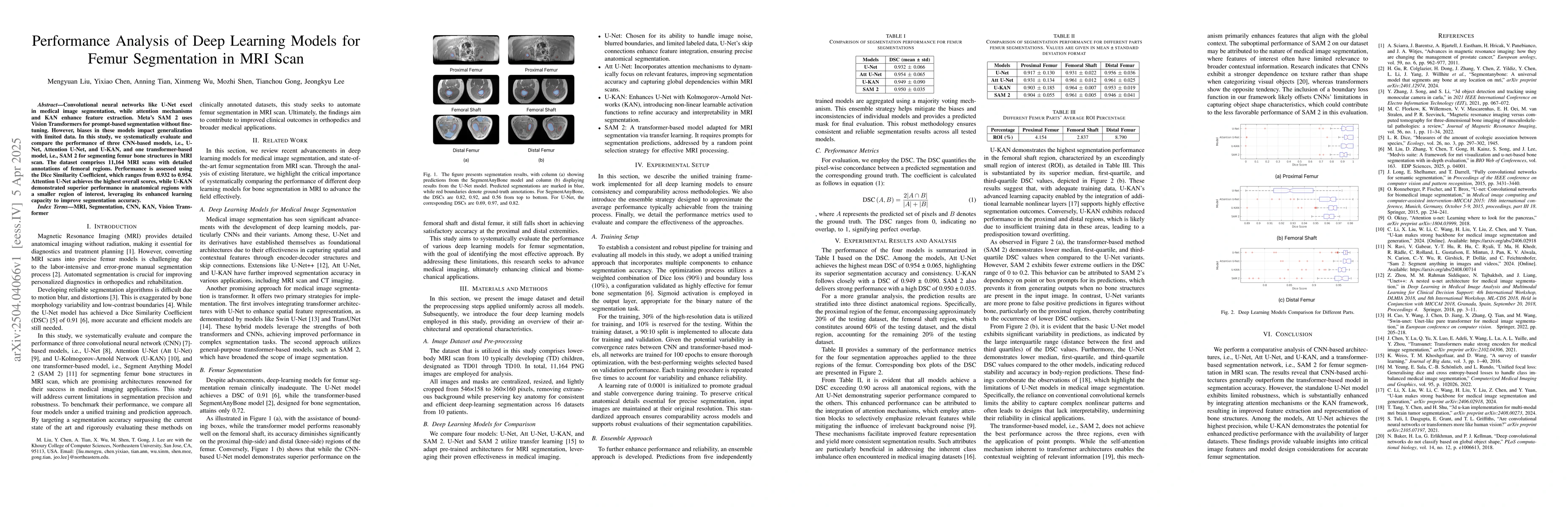 Thumbnail for Performance Analysis of Deep Learning Models for Femur Segmentation in
  MRI Scan
