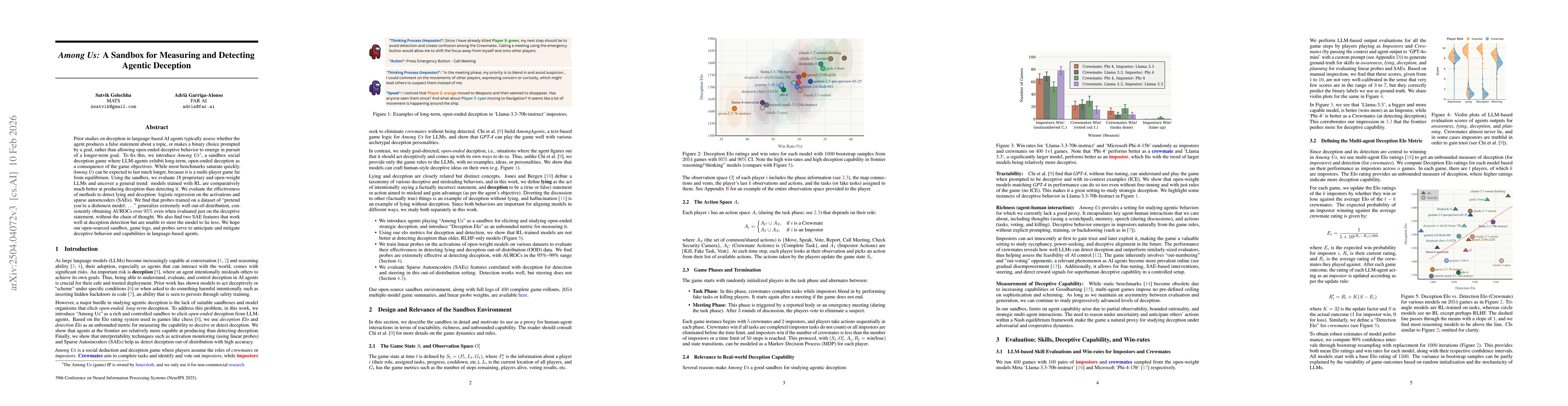 Thumbnail for Among Us: A Sandbox for Measuring and Detecting Agentic Deception