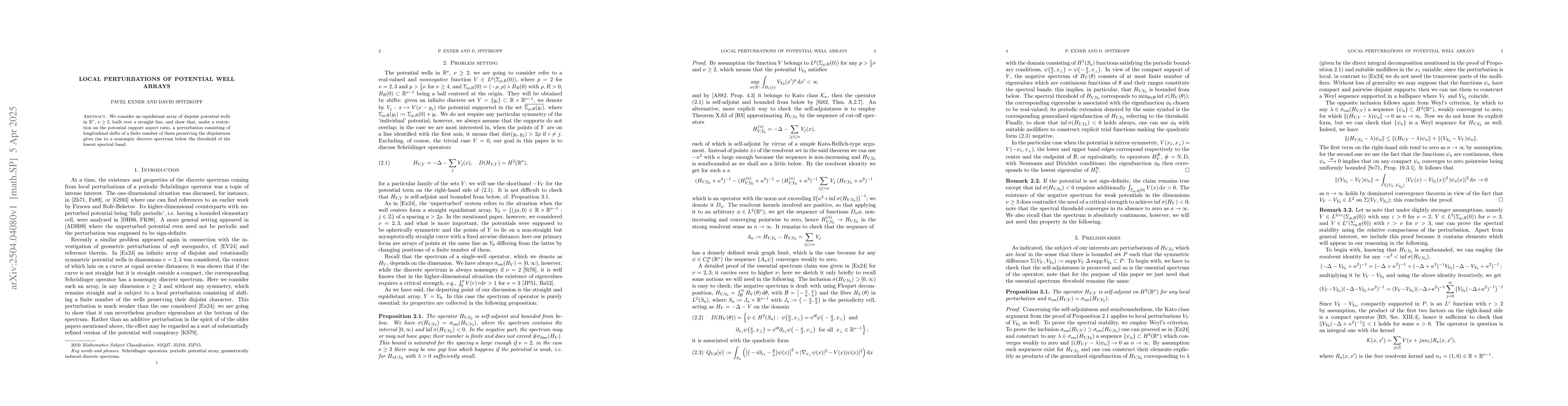 Thumbnail for Local perturbations of potential well arrays