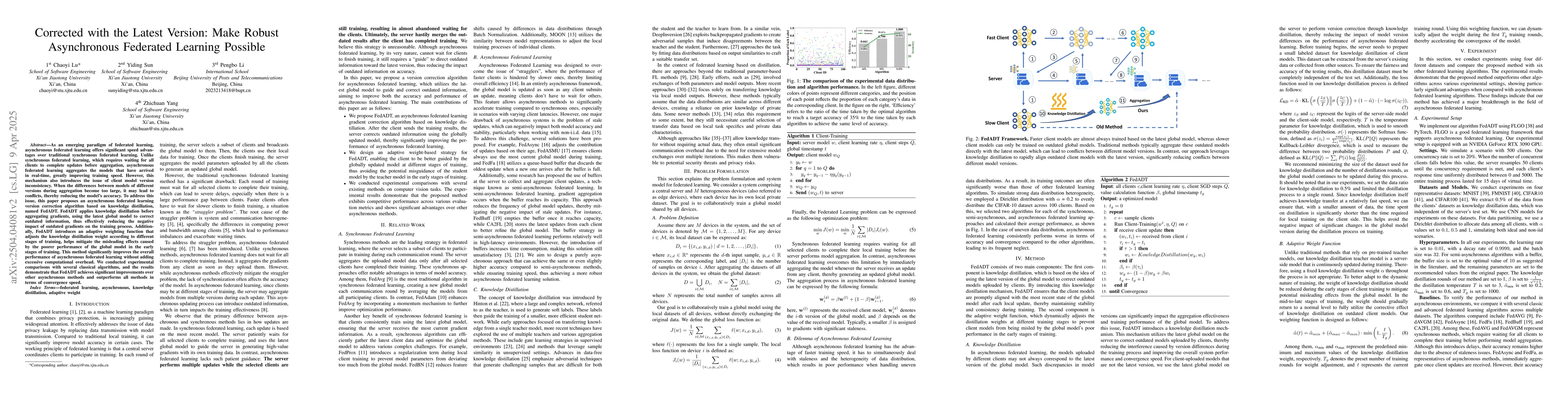 Thumbnail for Corrected with the Latest Version: Make Robust Asynchronous Federated
  Learning Possible