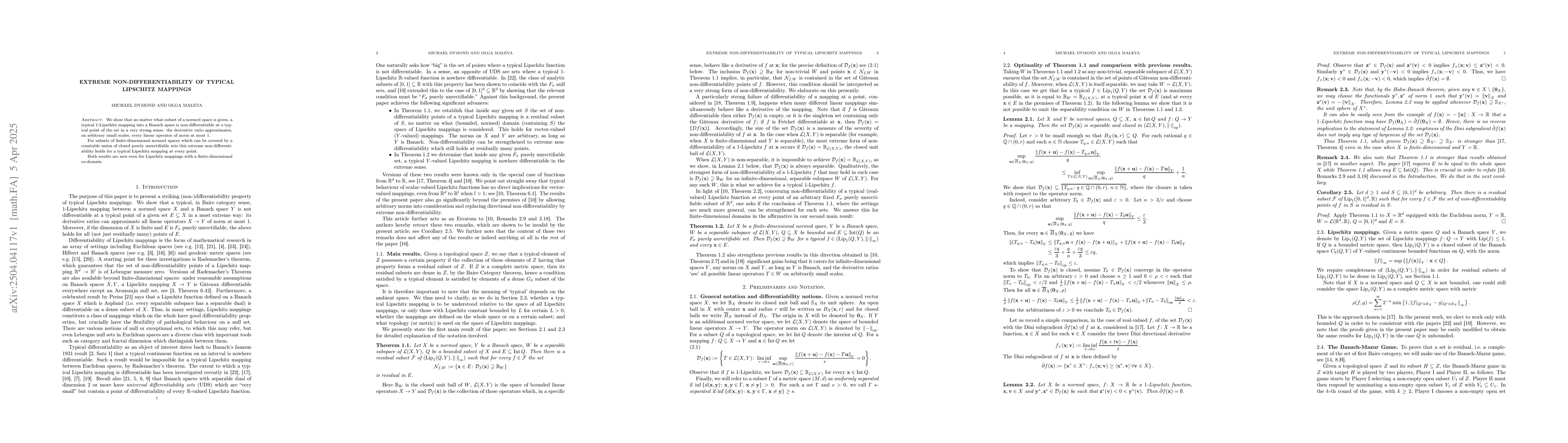 Thumbnail for Extreme non-differentiability of typical Lipschitz mappings