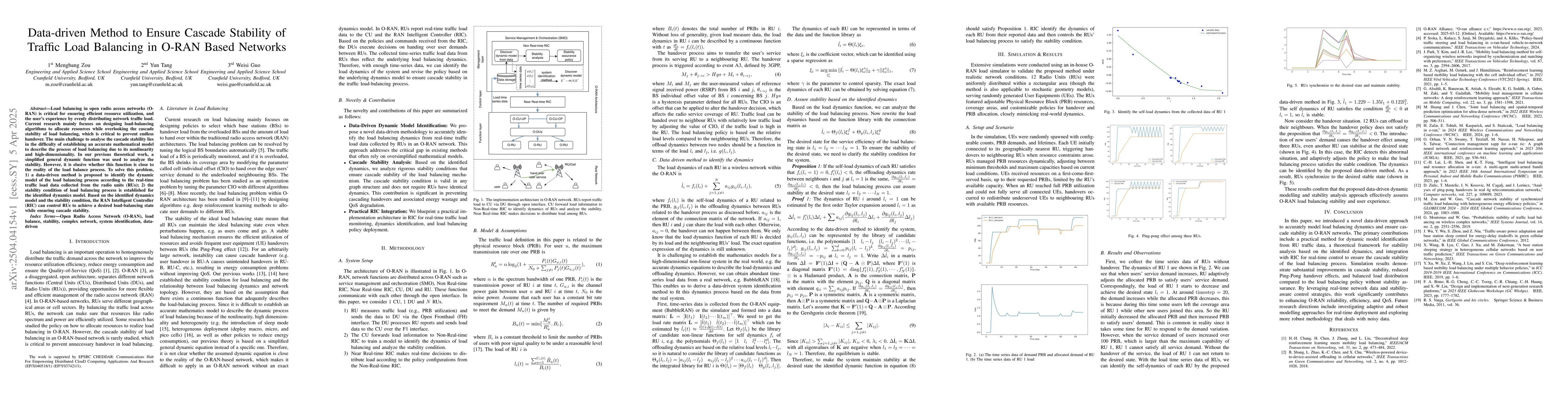 Thumbnail for Data-driven Method to Ensure Cascade Stability of Traffic Load Balancing
  in O-RAN Based Networks
