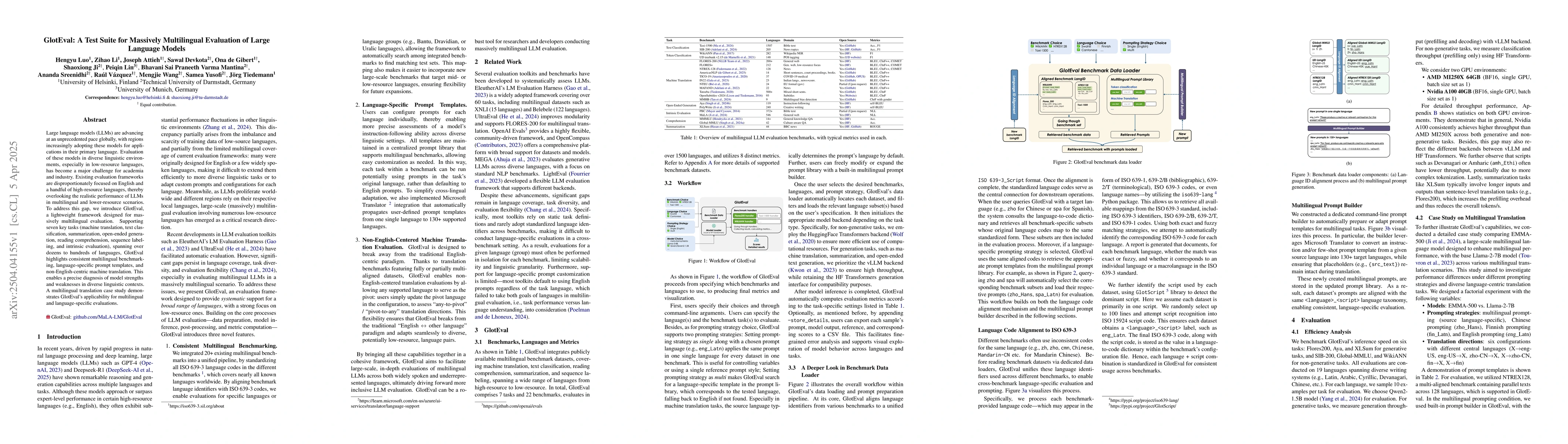 Thumbnail for GlotEval: A Test Suite for Massively Multilingual Evaluation of Large
  Language Models