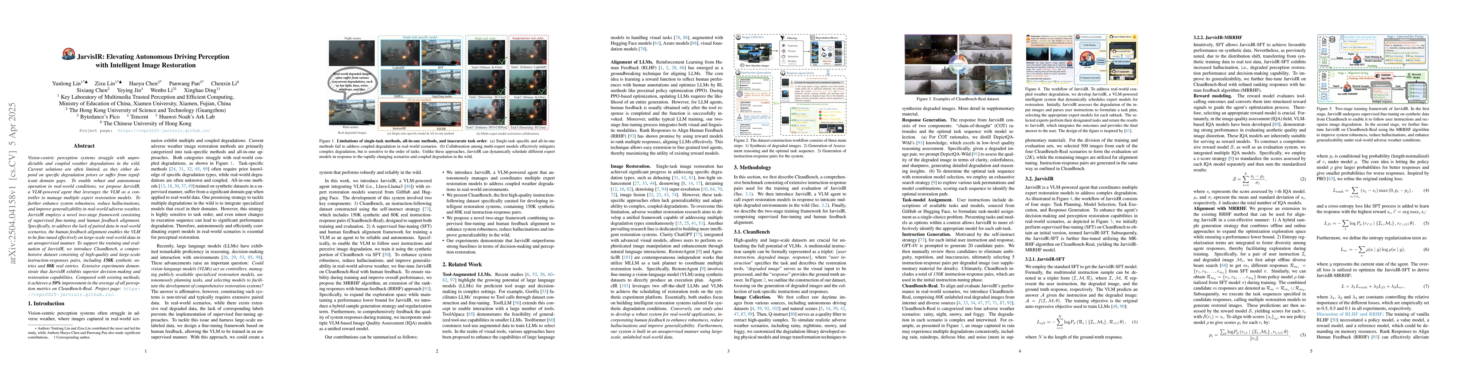 Thumbnail for JarvisIR: Elevating Autonomous Driving Perception with Intelligent Image
  Restoration