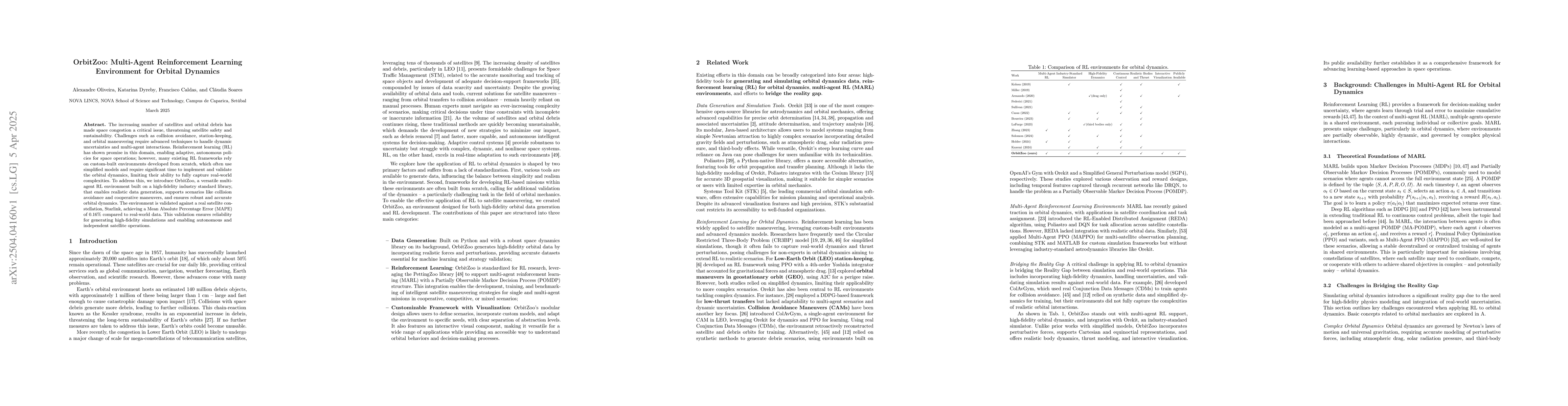 Thumbnail for OrbitZoo: Multi-Agent Reinforcement Learning Environment for Orbital
  Dynamics