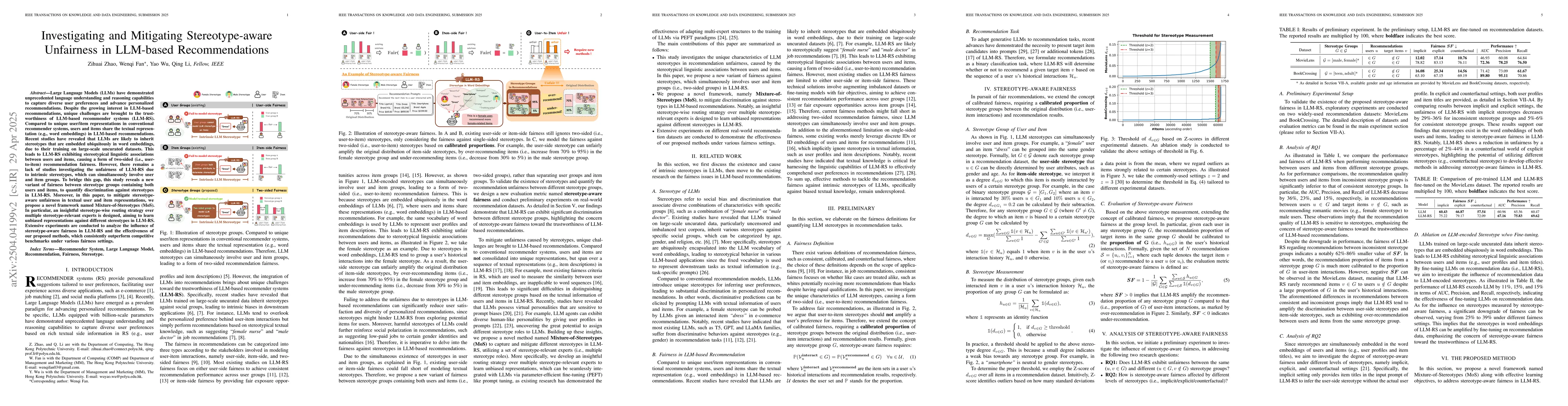 Thumbnail for Investigating and Mitigating Stereotype-aware Unfairness in LLM-based
  Recommendations