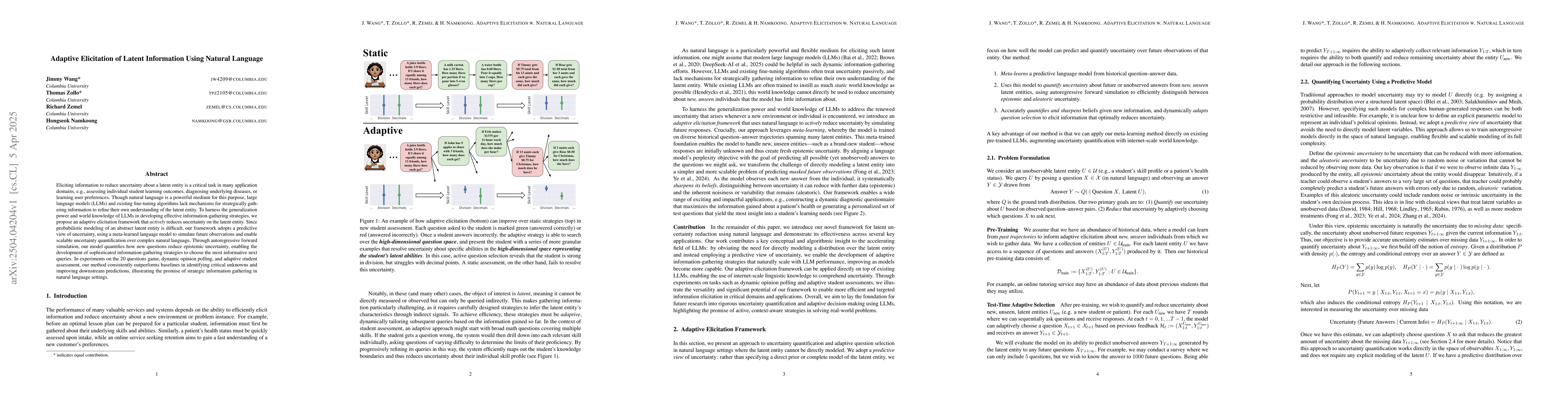 Thumbnail for Adaptive Elicitation of Latent Information Using Natural Language