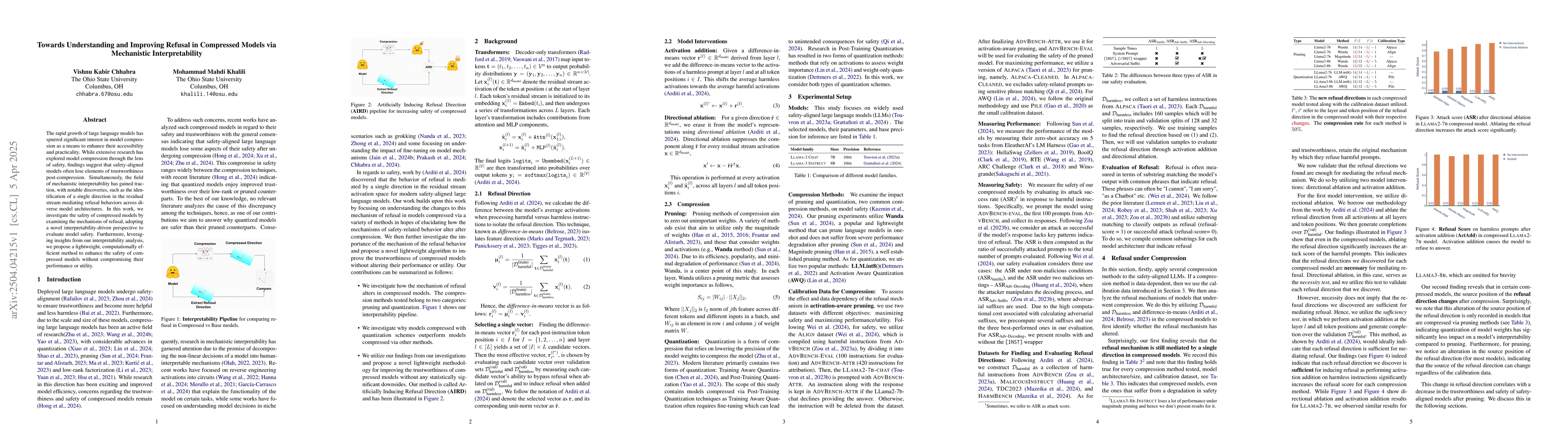 Thumbnail for Towards Understanding and Improving Refusal in Compressed Models via
  Mechanistic Interpretability