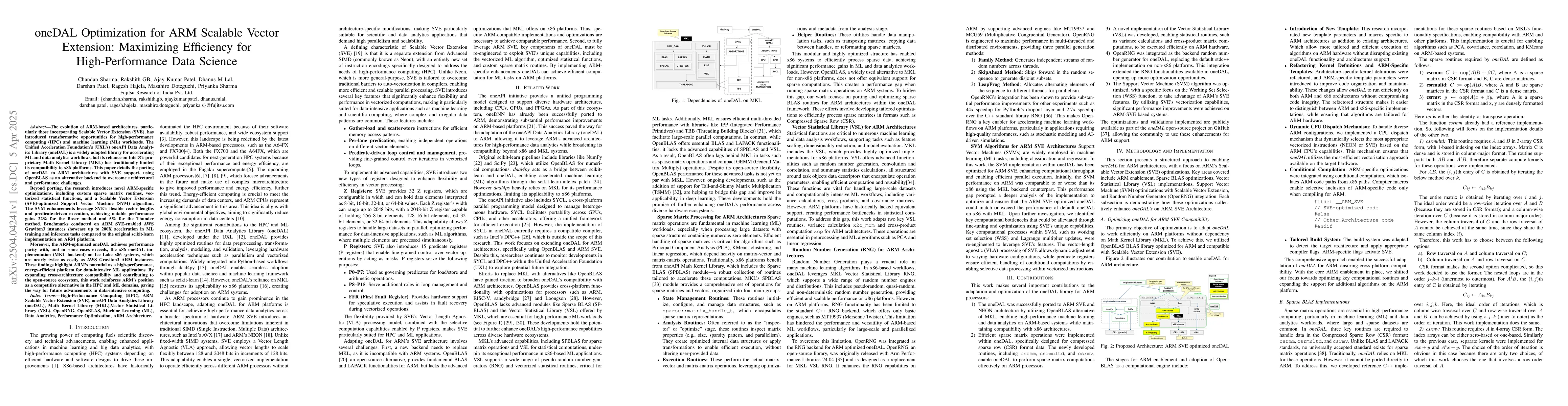 Thumbnail for oneDAL Optimization for ARM Scalable Vector Extension: Maximizing
  Efficiency for High-Performance Data Science