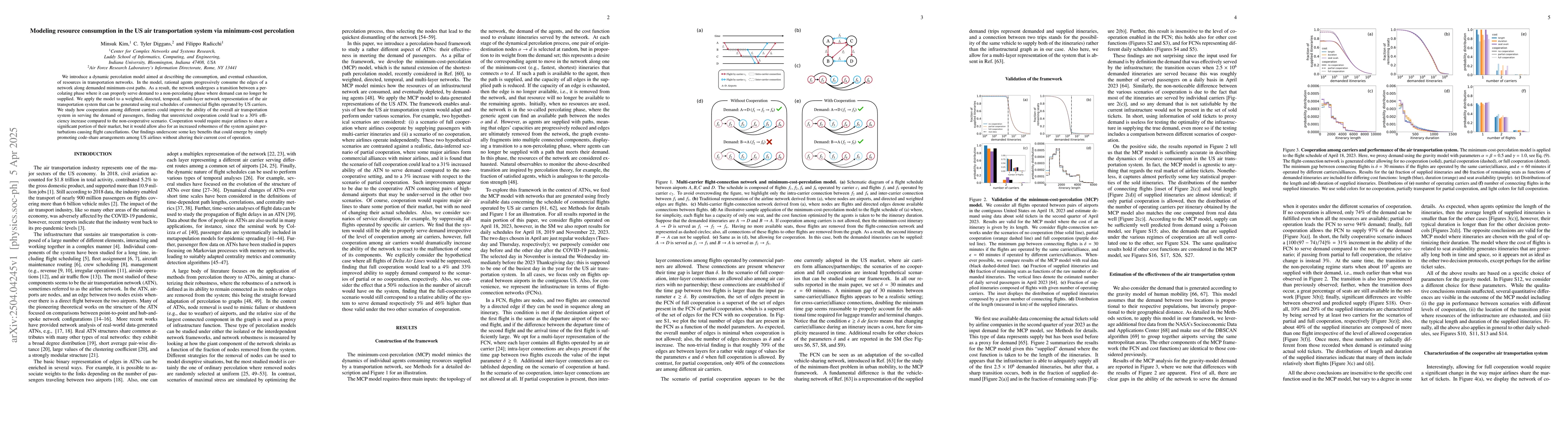Thumbnail for Modeling resource consumption in the US air transportation system via
  minimum-cost percolation