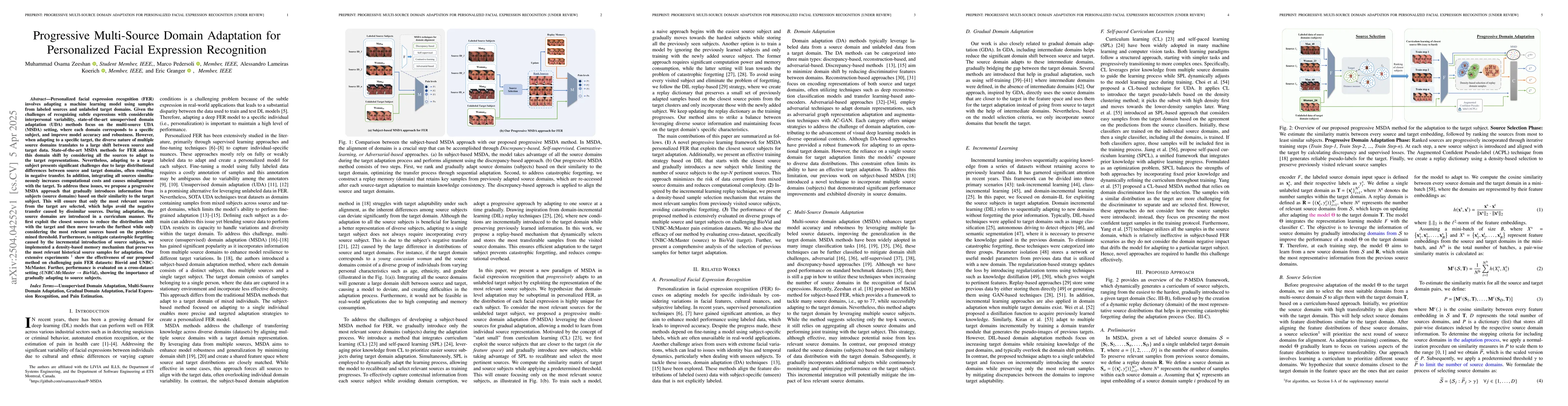 Thumbnail for Progressive Multi-Source Domain Adaptation for Personalized Facial
  Expression Recognition