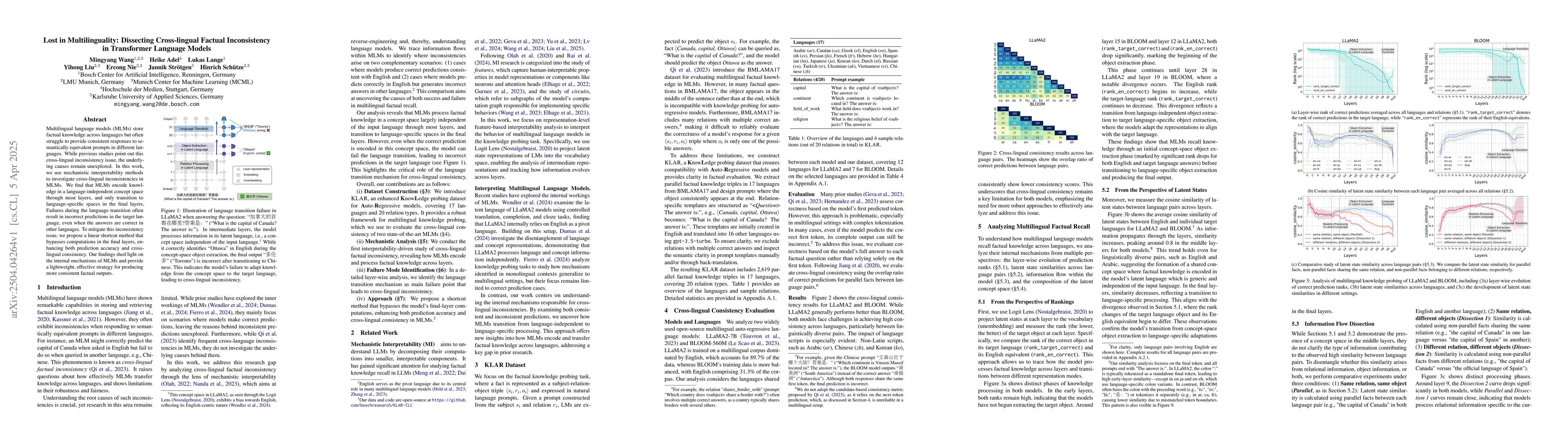 Thumbnail for Lost in Multilinguality: Dissecting Cross-lingual Factual Inconsistency
  in Transformer Language Models