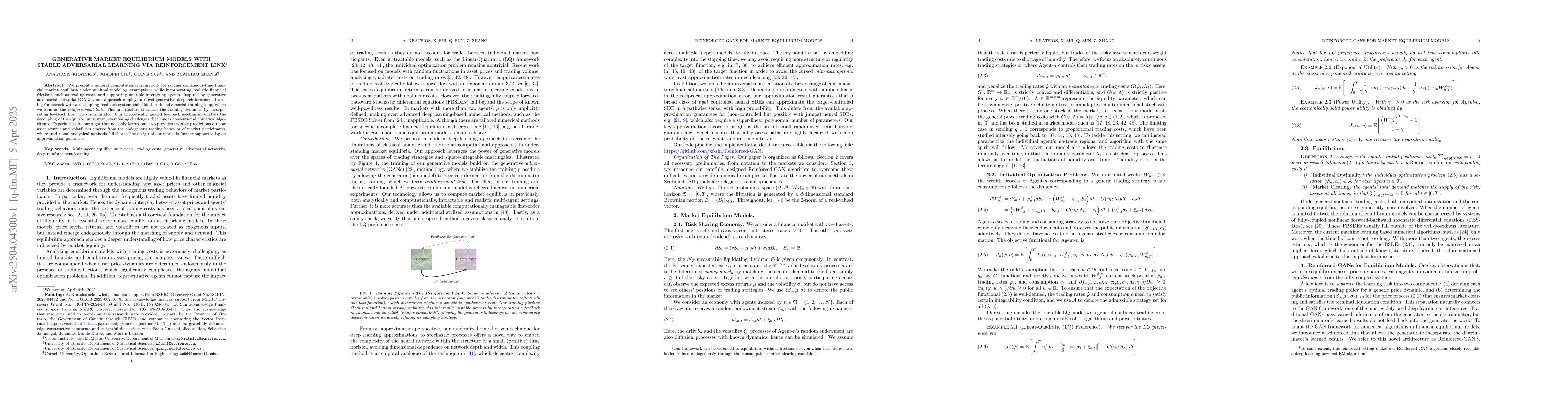 Thumbnail for Generative Market Equilibrium Models with Stable Adversarial Learning
  via Reinforcement