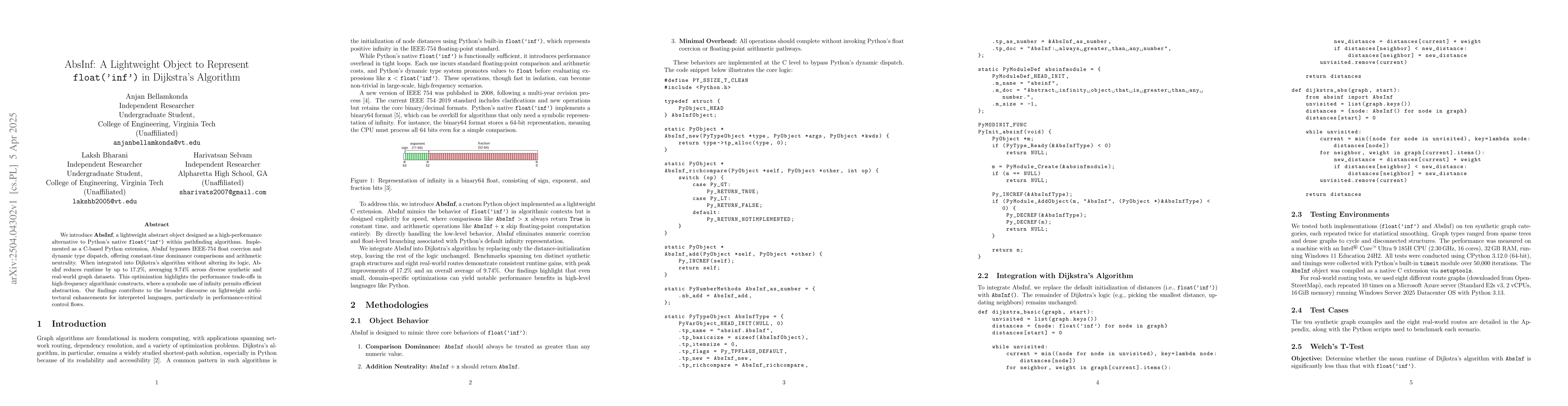 Thumbnail for AbsInf: A Lightweight Object to Represent float('inf') in Dijkstra's
  Algorithm