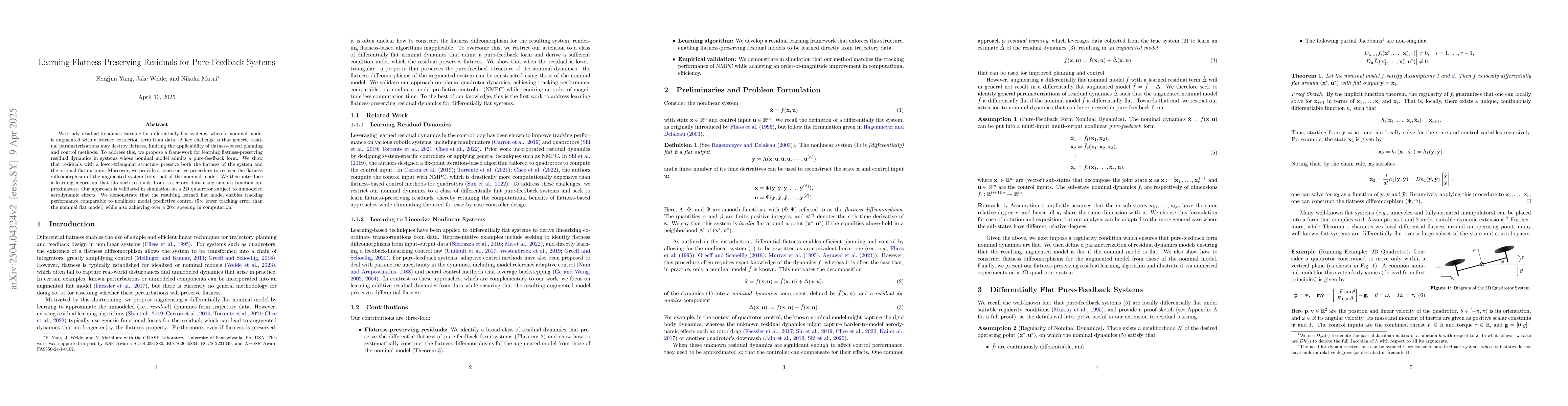 Thumbnail for Learning Flatness-Preserving Residuals for Pure-Feedback Systems
