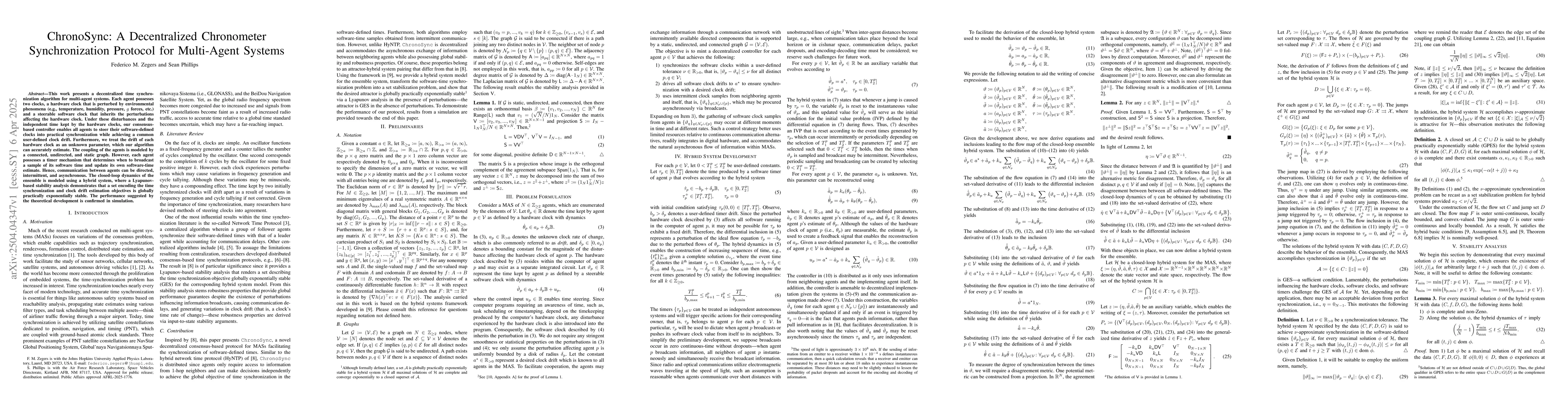 Thumbnail for ChronoSync: A Decentralized Chronometer Synchronization Protocol for
  Multi-Agent Systems