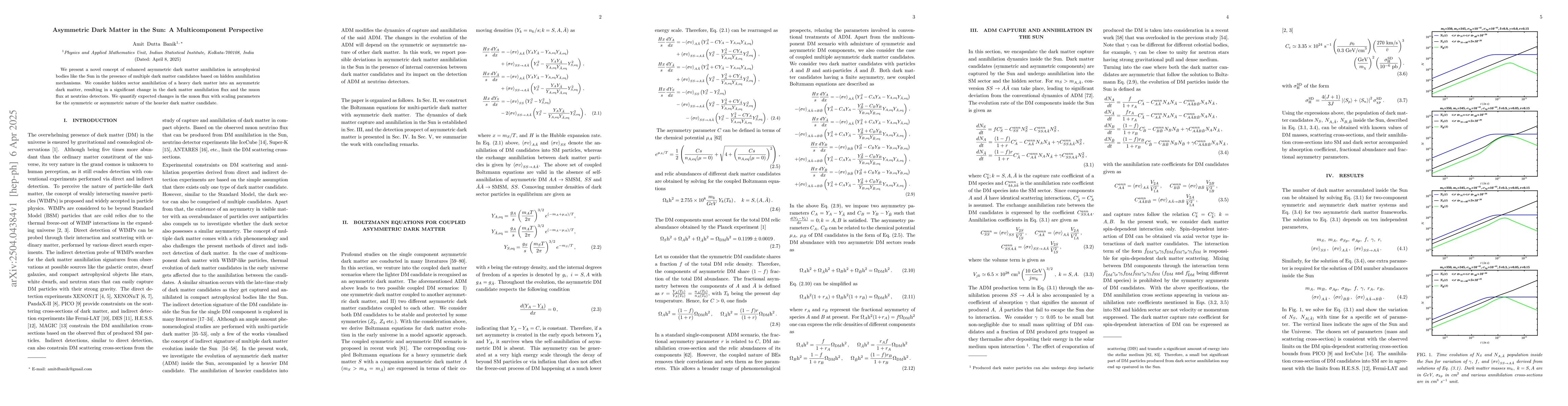 Thumbnail for Asymmetric Dark Matter in the Sun: A Multicomponent Perspective