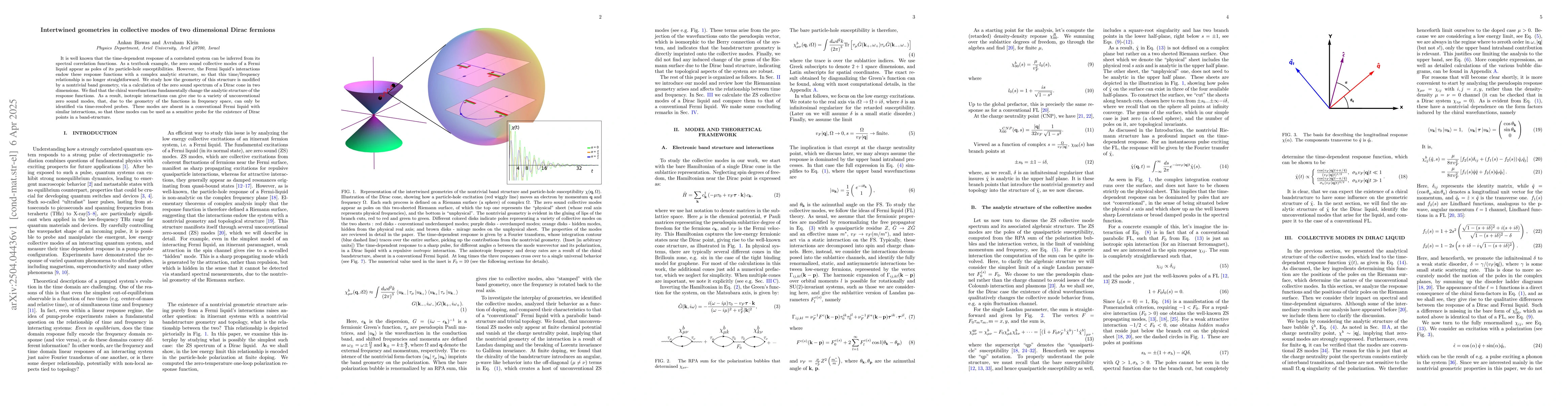 Thumbnail for Intertwined geometries in collective modes of two dimensional Dirac
  fermions