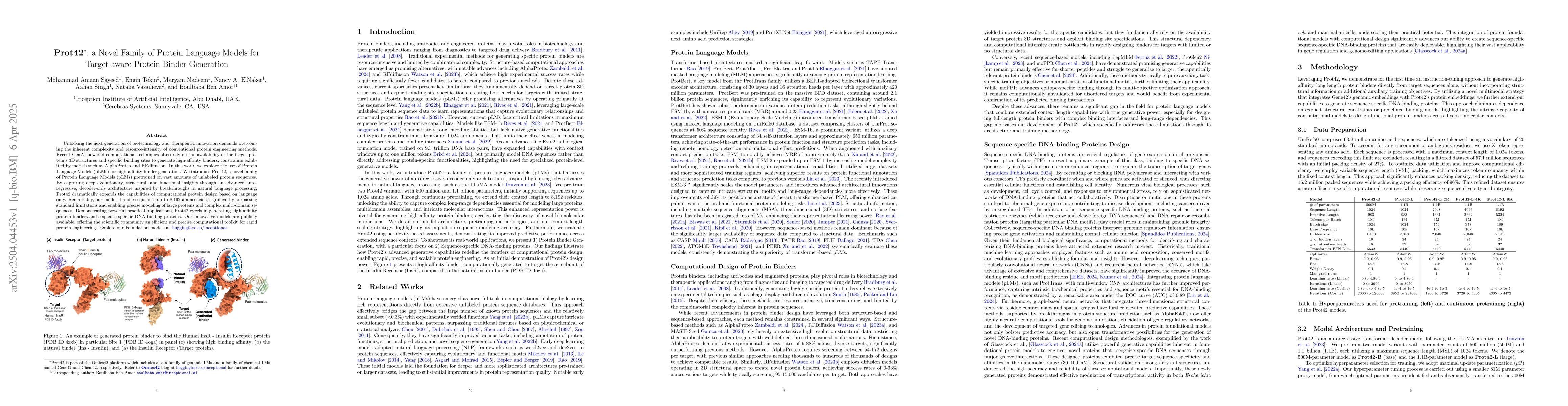 Thumbnail for Prot42: a Novel Family of Protein Language Models for Target-aware
  Protein Binder Generation
