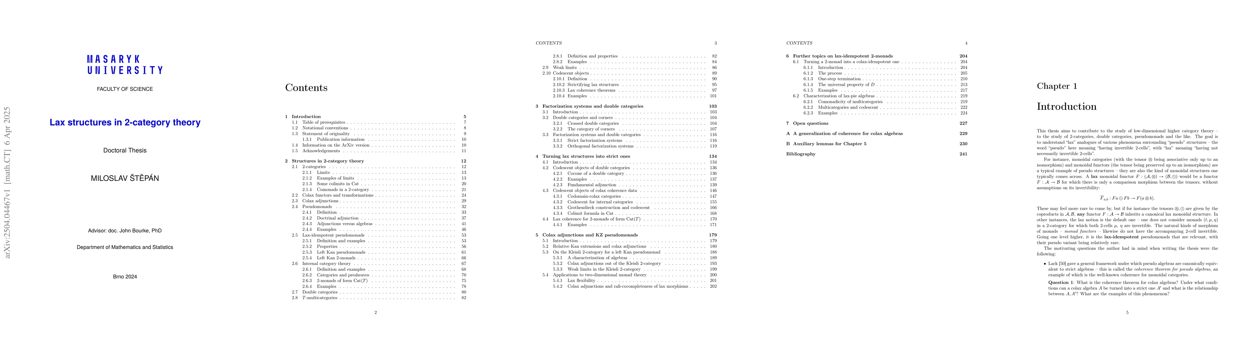 Thumbnail for Lax structures in 2-category theory