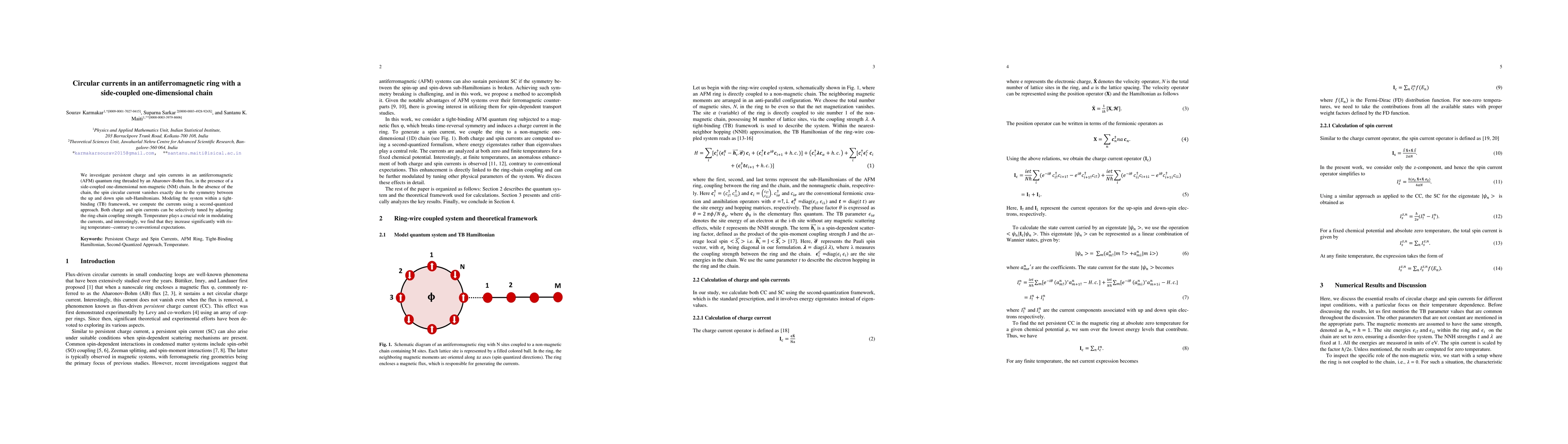 Thumbnail for Circular currents in an antiferromagnetic ring with a side-coupled
  one-dimensional chain