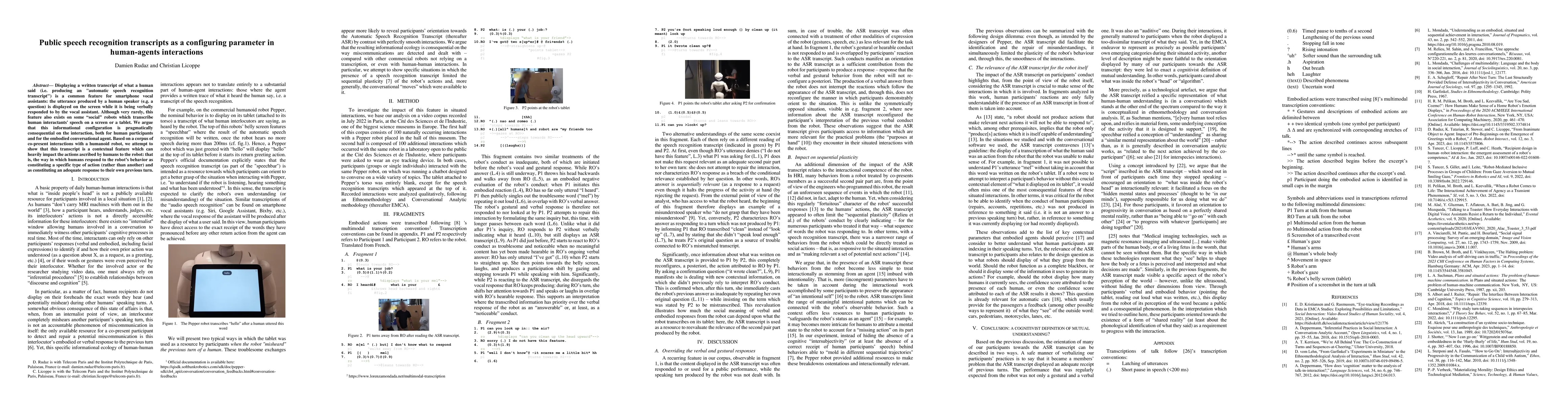 Thumbnail for Public speech recognition transcripts as a configuring parameter