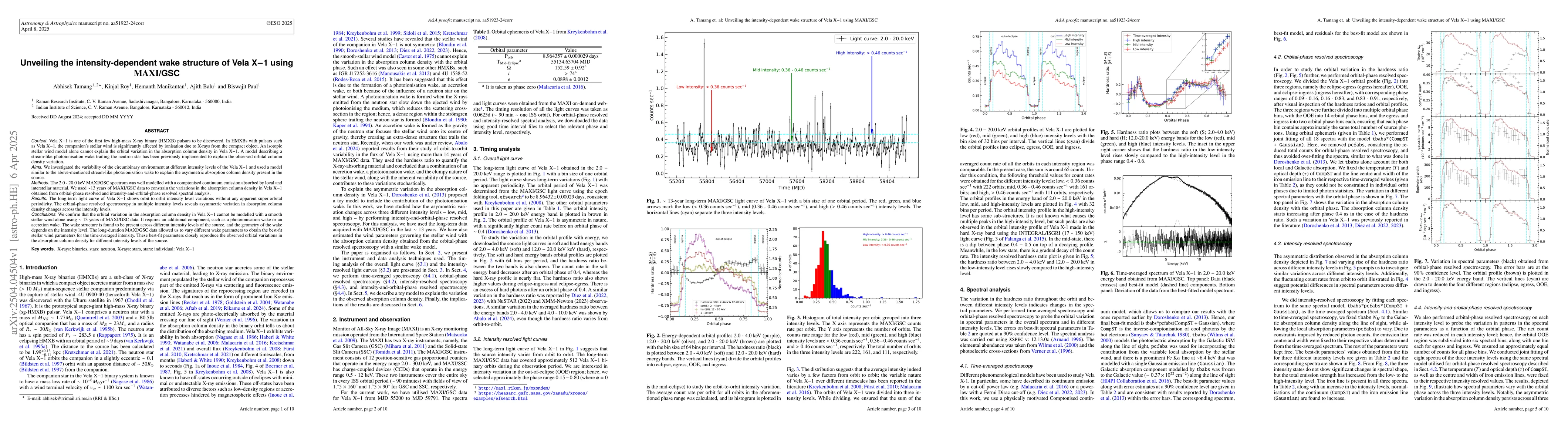 Thumbnail for Unveiling the intensity-dependent wake structure of Vela X-1 using
  MAXI/GSC