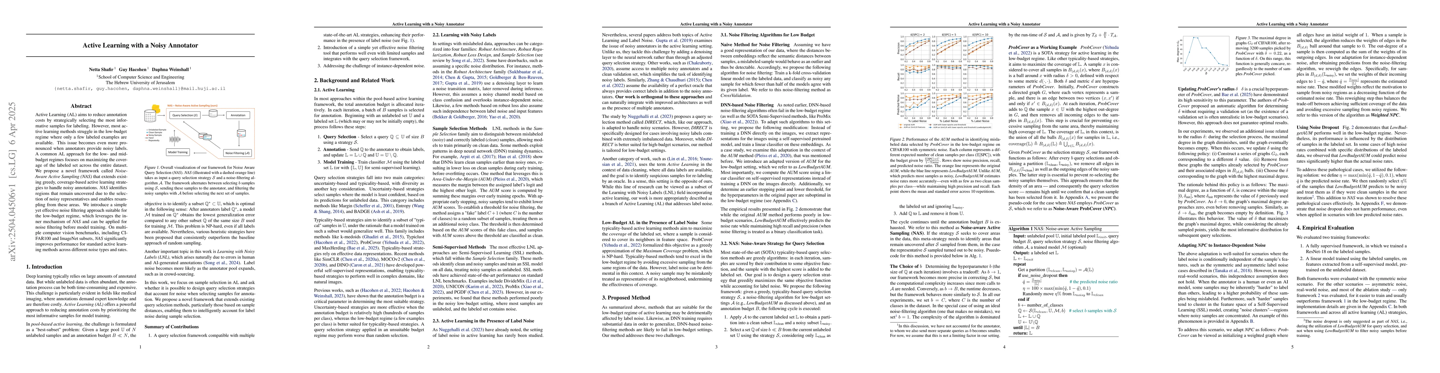 Thumbnail for Active Learning with a Noisy Annotator