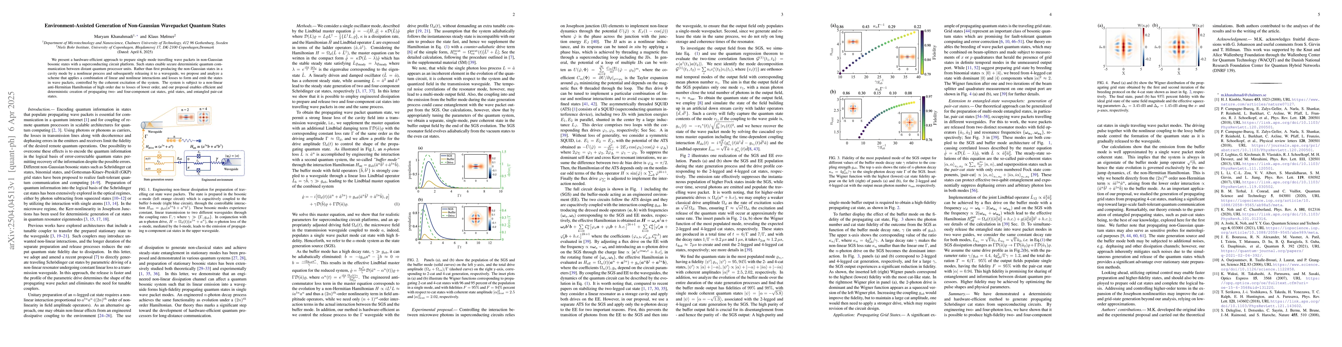 Thumbnail for Environment-Assisted Generation of Non-Gaussian Wavepacket Quantum
  States
