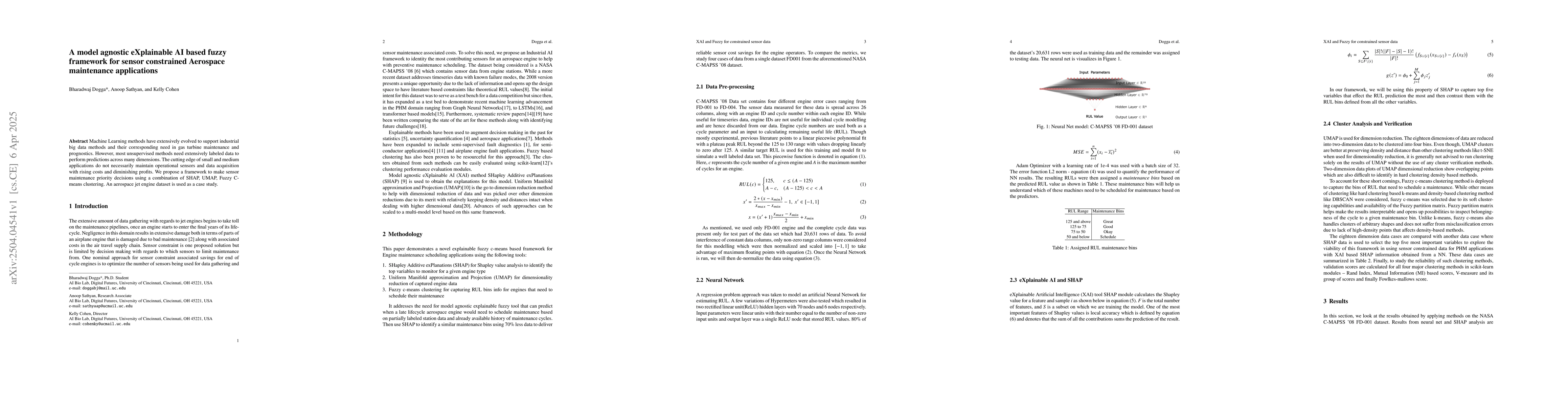 Thumbnail for A model agnostic eXplainable AI based fuzzy framework for sensor
  constrained Aerospace maintenance applications
