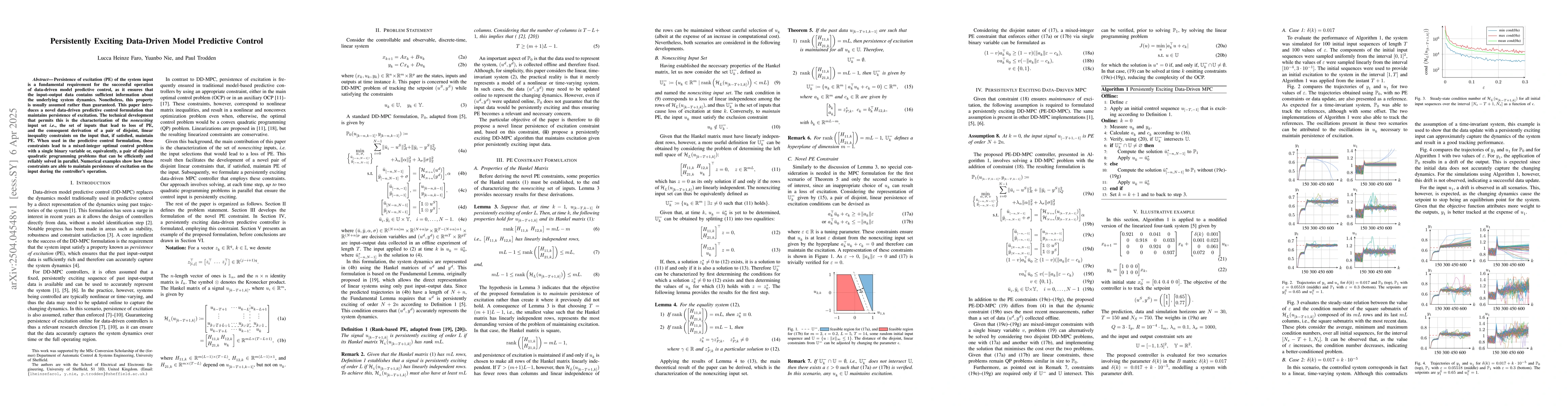 Thumbnail for Persistently Exciting Data-Driven Model Predictive Control