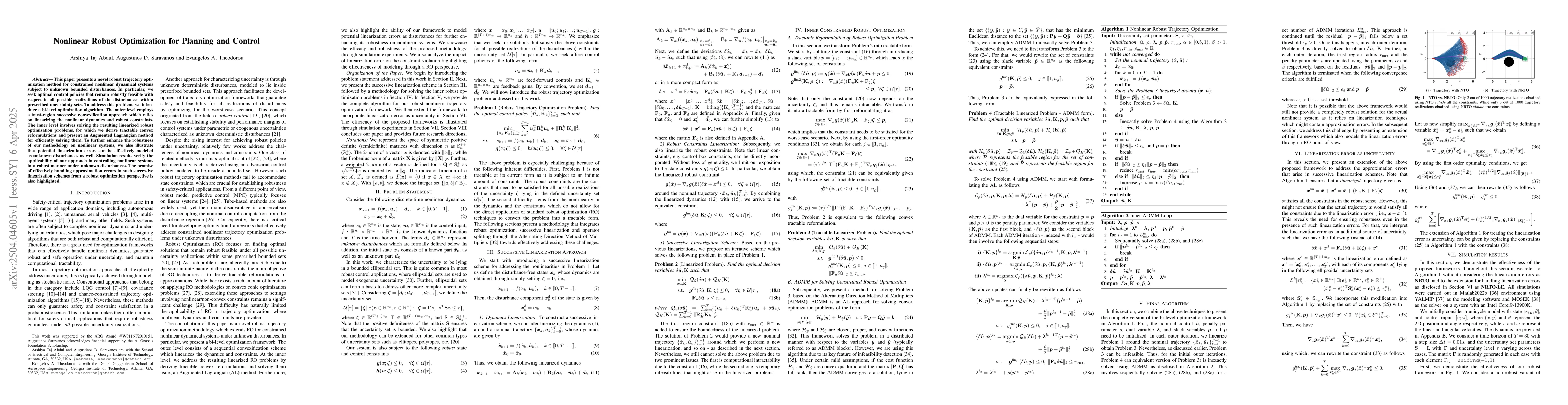 Thumbnail for Nonlinear Robust Optimization for Planning and Control