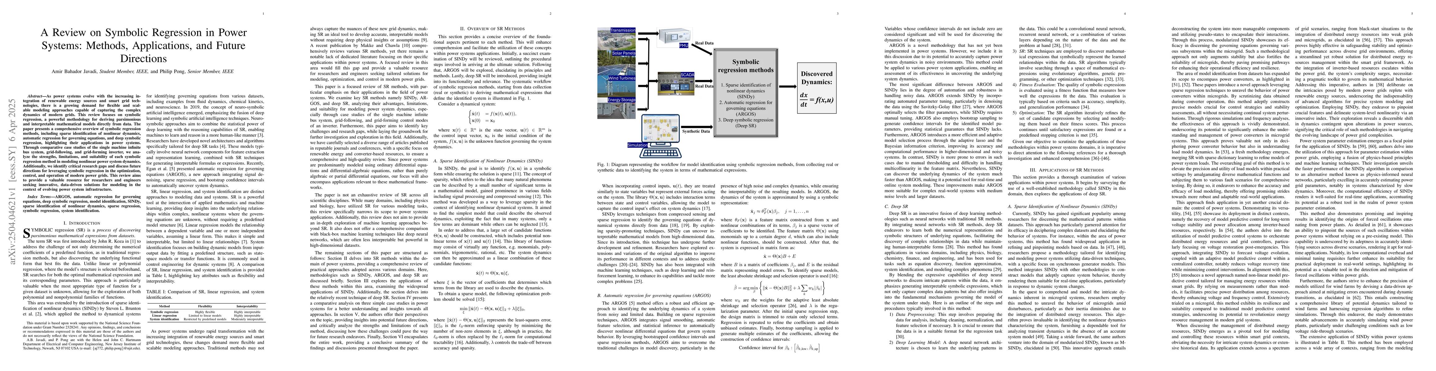 Thumbnail for A Review on Symbolic Regression in Power Systems: Methods, Applications,
  and Future Directions