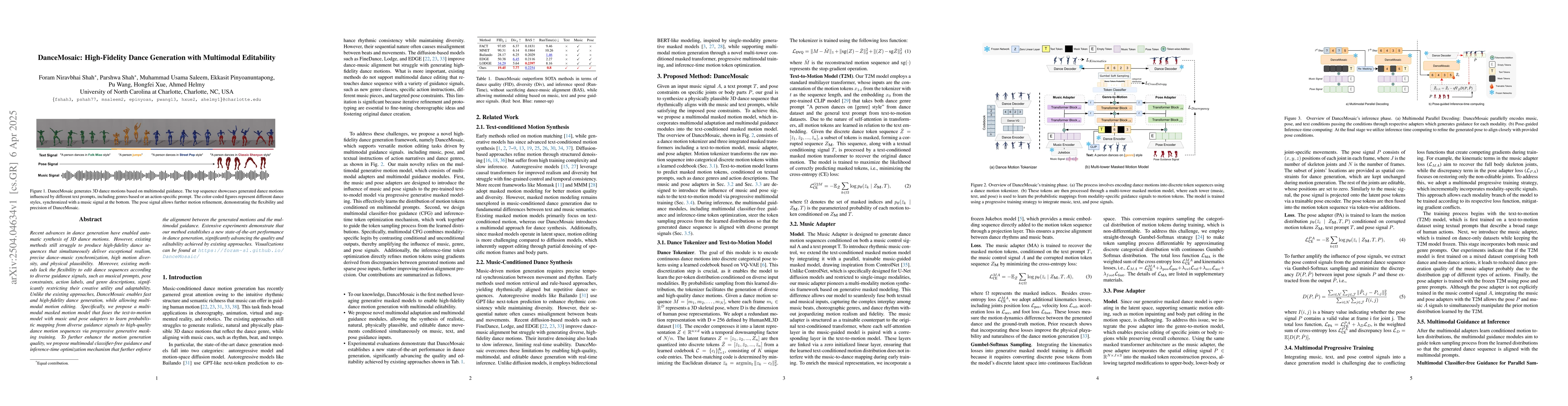 Thumbnail for DanceMosaic: High-Fidelity Dance Generation with Multimodal Editability