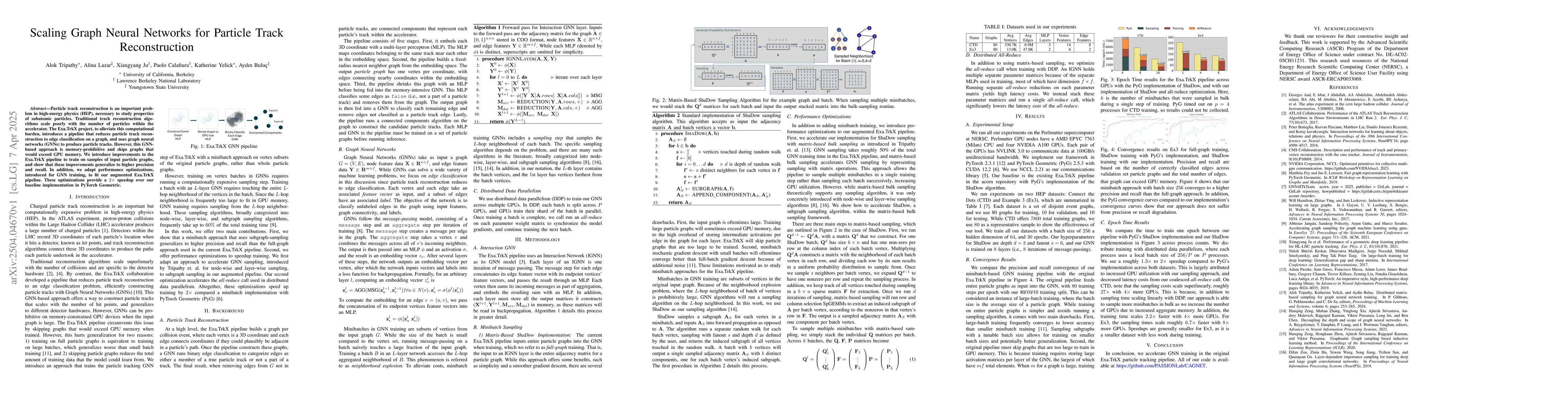 Thumbnail for Scaling Graph Neural Networks for Particle Track Reconstruction